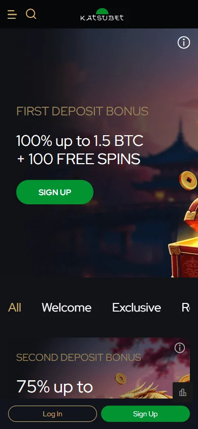 Katsubet Casino mobile promotions area